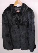 FUTRO NATURALNE CZARNE ELEGANCKIE KLASYK