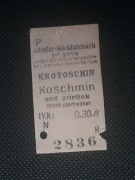 Magnes Bilet Krotoschin (Krotoszyn) - różne wzory