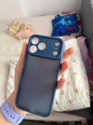 Case iPhone 17 Pro Max niebieskie blue granatowe nowe etui silikonowe 