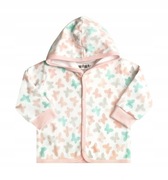 Bluza kaptur rozpinana niemowlęca NINI MOTYLKI 68 