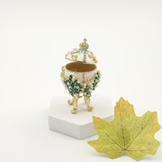 Jajko jajo faberge pojemniki szkatułka kremowe styl wiktoriański