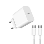 Zestaw ładowania USB-C 20W wtyczka + kabel 1m szybkie ładowanie PD