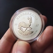 Srebrna moneta .999 Krugerrand 2017 50 Th 1 oz - certyfikat