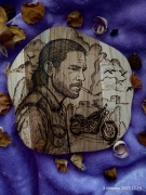 Deska dekoracyjna handmade ręcznie wypalana dla fanów Synów Anarchii