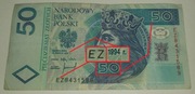 ! Seria EZ 1994, 50 zł / PLN, Seria Końcowa Serii "E" !