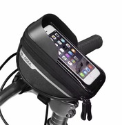 Torba uchwyt na rower sakwa na telefon klucze dokumenty czarna z suwakiem 