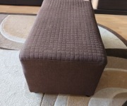 Pufa podwójna w kolorze brązowym 100x50x40cm