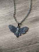 Naszyjnik ćma, motyl, czaszka Goth