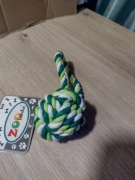 Zielona kula szarpak zabawka gryzak dla psa