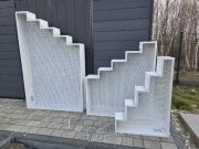 Metalowy stojak ekspozycyjny biały perforowany zestaw stalowy z LED