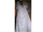 SUKNIA ŚLUBNA 48 / 50 , 2 welony