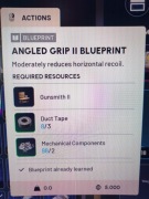 Angled grip II uchwyt skośny II plan blueprint ARC RAIDERS