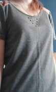 Koszulka damska szara z cekinami rozmiar s