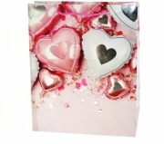 Torba prezentowa "Serca i konfetti", 31x42x12 cm