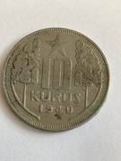 Turcja 10 kurus 1940 rok