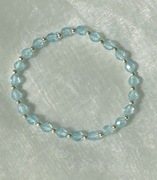 Bransoletka Naturalny Topaz ZŁote kuleczki GF 14K 24CT Certyfikat