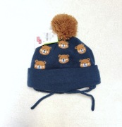 Czapka niemowlęca w misie miś granatowa 4 6 miesięcy 68 