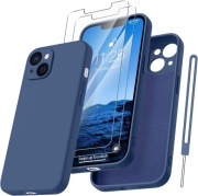 Qasyfanc Etui na telefon iPhone 13 z 2 szt. folii ochronnej ze szkła hartow