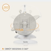 Bujaczek leżaczek elektryczny obrót 360°panel sterowania 0-9kg Lionelo Iris