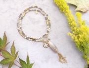 Kwarc dymny, feldspar, cytryn, agat, hematyt, stal - UNIKAT 