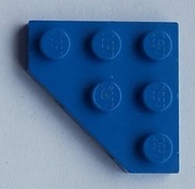 LEGO 2450 Płytka Narożna 3 x 3 Niebieska 6563