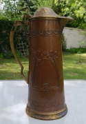 Dzbanek Secesja Art Nouveau Mosiądz Miedź Carl Deffner ok 1900  