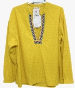 Koszula damska oversize z haftowanej bawełny.