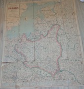 Mapa Polska i kraje sąsiednie, Wytwórnia Kartograficzna Karpowicz, ok. 1939