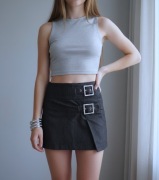 BIK BOK  Mini spódniczka ozdobne klamry unikat XS