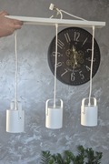 Lampa sufitowa, lampa wisząca biała z 3 żarówkami 