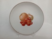 Vintage talerz porcelanowy Bavaria – owoce, Niemcy, XX w.