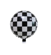 Balon okrągły Szachownica wyścigi formuła 1 auta race car urodziny 45 cm  