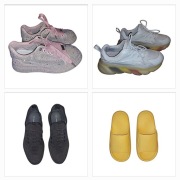 4 x sneakersy różowe cyrkonie białe skóra czarne  brokat klapki żółte GOE