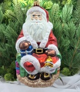 Bombka Mikołaj na fotelu 05MF Prezent ! Okazja ! Ozdoba Szklana