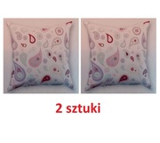 2 szt. Dwustronne poszewki na poduszki 40x40 cm.