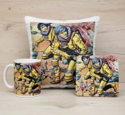 Funky Koval PRL retro prezent polski komiks prezent zestaw Poduszka kubek 