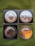 Wombat, 4 srebrne monety, perth mint, 