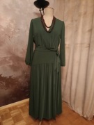 Ciemnozielona długa sukienka Quiosque