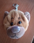 Brelok głowa misia z kieszonką 