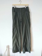 Długie zielone szerokie spodnie khaki vintage alternative Street One M