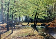 Obraz olejny Las bukowy