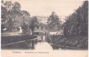 KRAKÓW~ Sadzawka na Plantacyach~ Planty~Dama z parasolką ~ ca. 1900