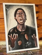 Afrykański obraz z Ghany sygnatura 3EL