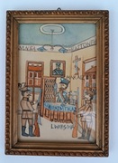 stara akwarela w ramie 