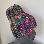 czapka handmade, wełna merino, beanie