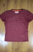 T-shirt Superdry r. S bordowy bawełniany kr rękaw 