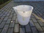 Wiadro plastikowe wiaderko białe z lejkiem dziubkiem 25l 32cm PRL