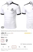 Koszulka polo biała rozmiar L