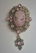 Broszka damska vintage kryształki 