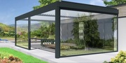 Roleta zewnętrzna elektryczna przeźroczysta Folia PCV do altany